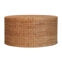 Artisan Furniture - Solid Wood Regency Round Woven Coffee Table - Brown