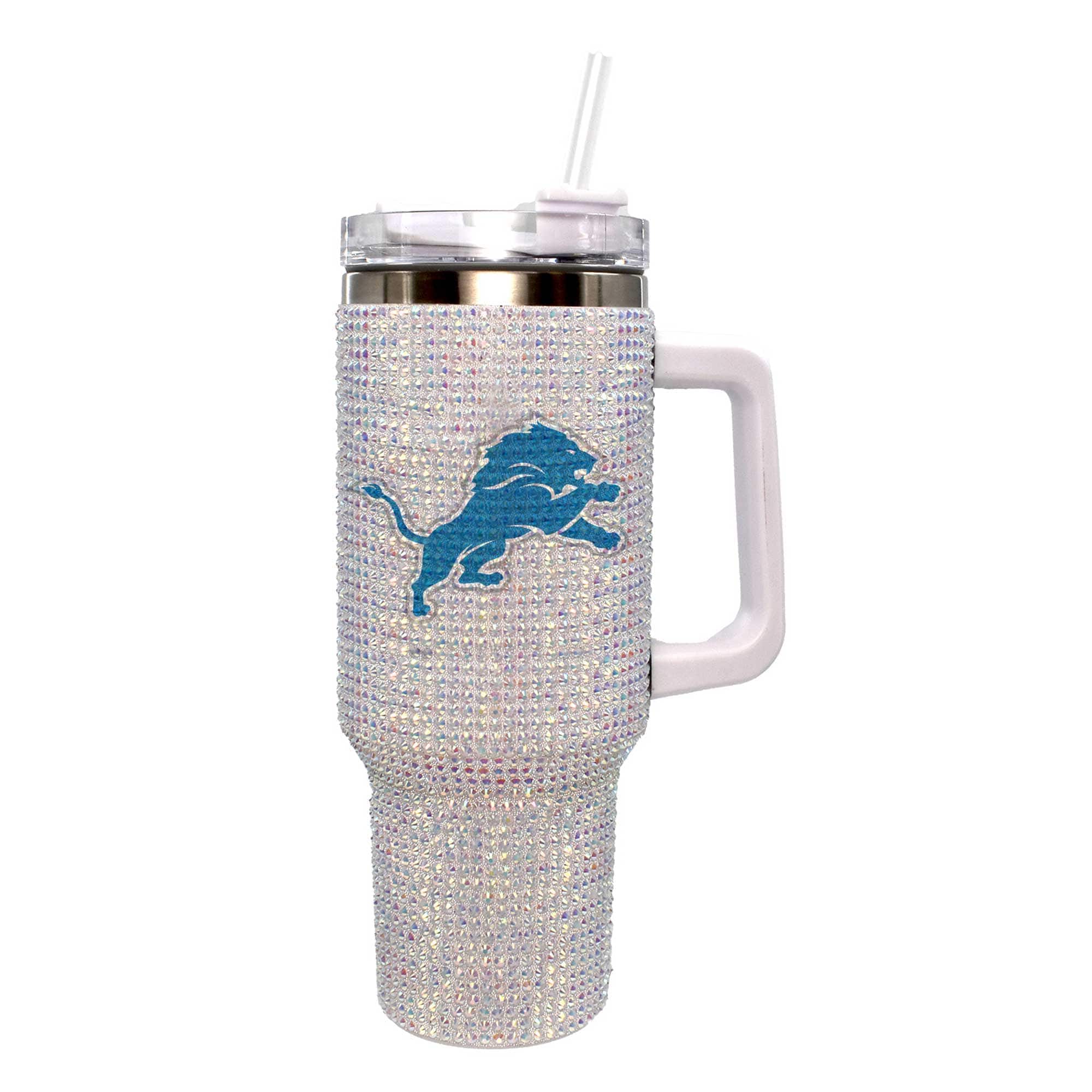Front. The Memory Company - Detroit Lions 40oz. Bling Colossal Tumbler - Multicolor.