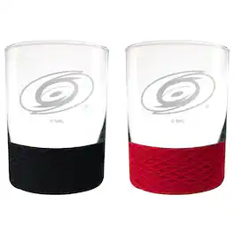 Great American Products - Carolina Hurricanes 14oz. Commissioner Rocks Glass Two-Piece Set - Multicolor