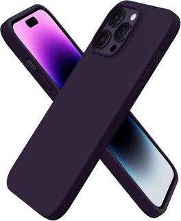 Ornarto - Designed for iPhone 14 Pro Max Case 6.7", Slim Liquid Silicone Full Covered Protective Cover - Elderberry