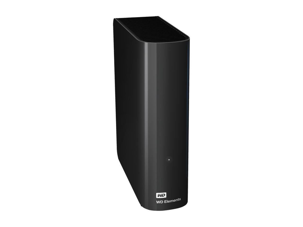 Alt View 1. Western Digital - WD Elements 10TB USB 3.0 Desktop External Hard Drive WDBWLG0100HBK-NESN Black - Black.