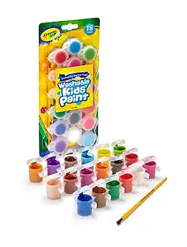 Crayola - Crayola® Washable Kids' Paint Pots, Assorted Colors, 18/Pack - Multicolor