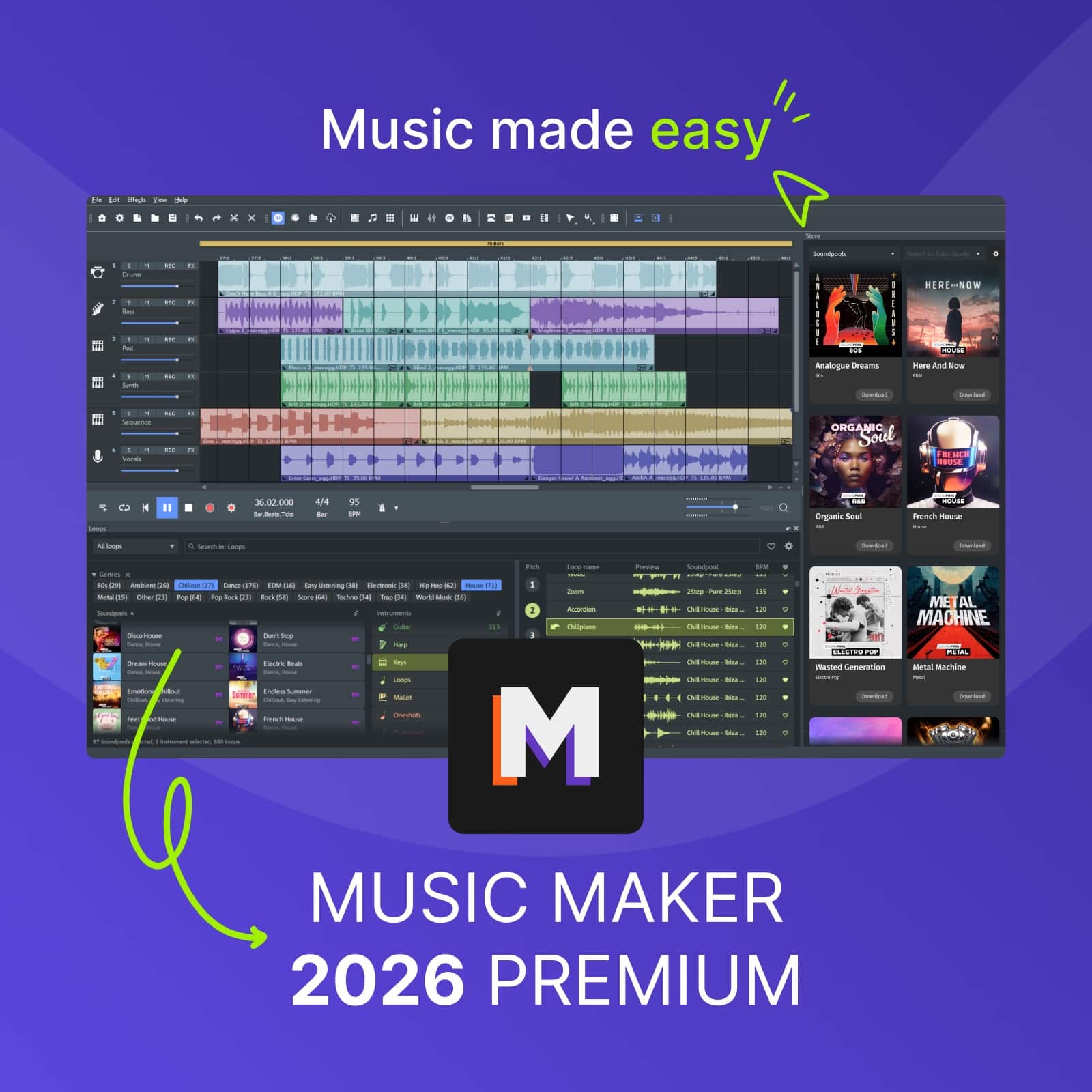 MAGIX - Music Maker 2026 Premium - Windows [Digital]