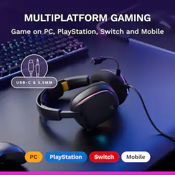 Glorious GHS Eternal Gaming Headset – Wired – 3,5 Mm – Voor PC, PS4, PS5, Xbox, Switch – Wit – Met Afneembare Mic