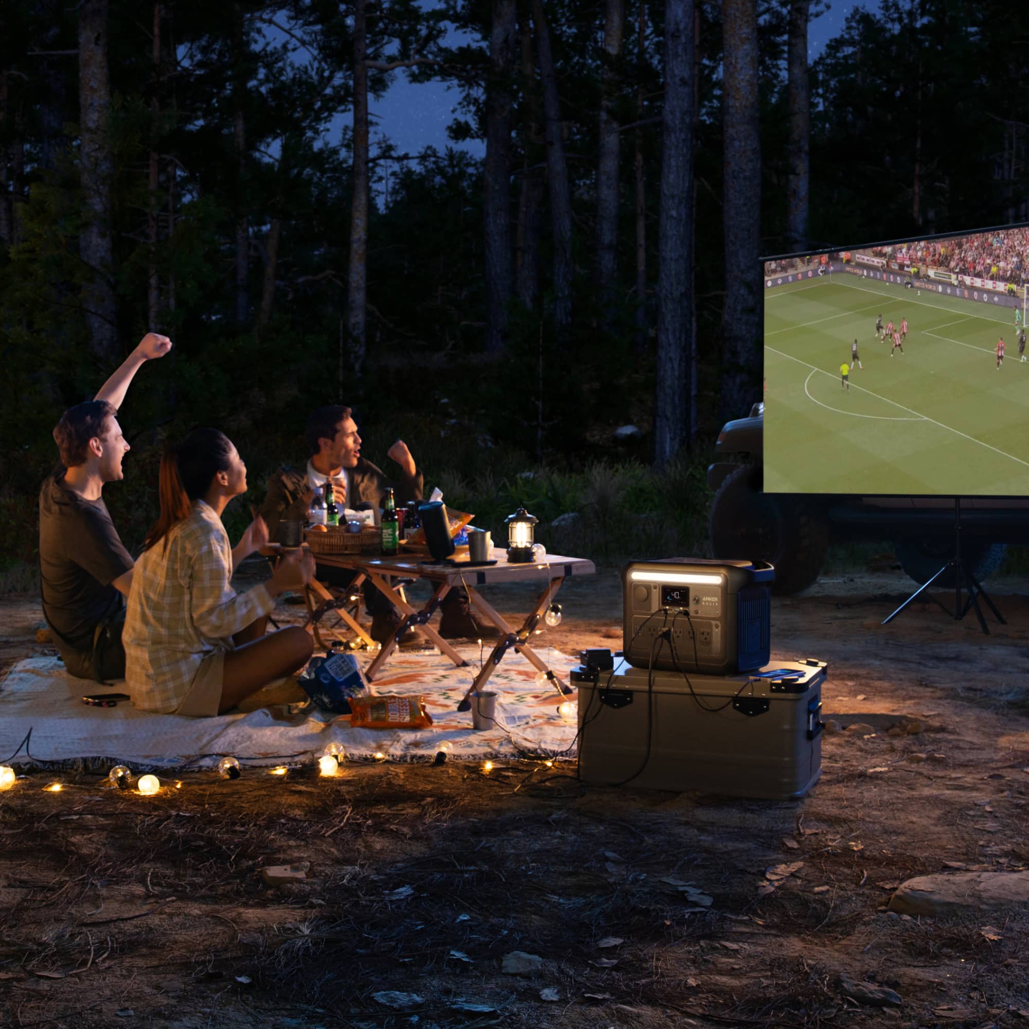 Alt View 16. Anker - SOLIX C1000X Solar Generator 1,056Wh/1800W 2-in-1 Power Pack for Home Backup,Outdoor Camping,RV - Black - Black.