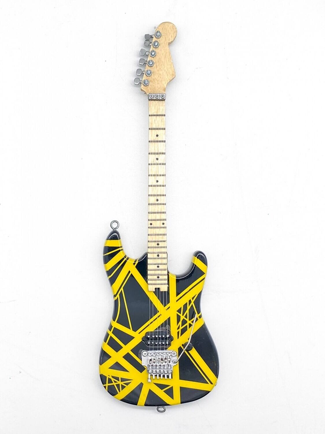 Alt View 2. PopMarket - Eddie Van Halen - EVH - Eddie Van Halen - Bumblebee Black & Yellow Mini Guitar Replica Collectible - COLLECTIBLES - Multicolor.