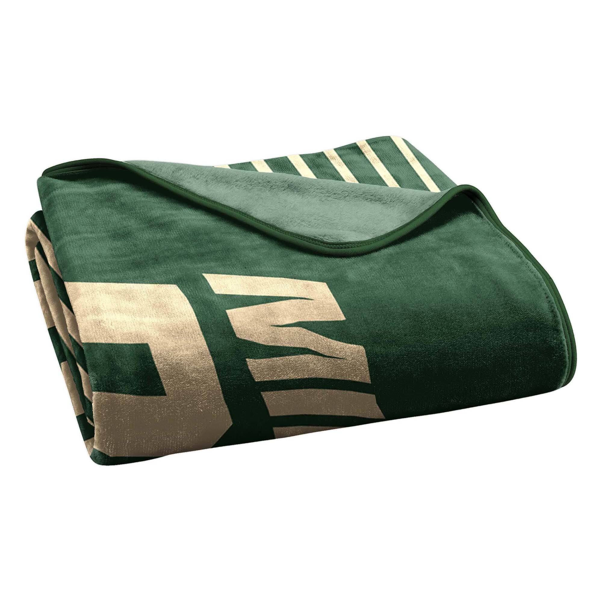Back. Sweet Home Collection - NBA Milwaukee Bucks 60" x 80" Raschel Throw Blanket - Green.