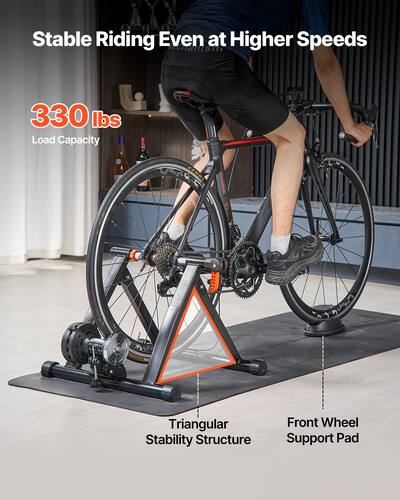 VEVOR Bike Trainer 6 Level Resistance 26-29 in & 700C Wheels Foldable Magnetic Bicycle Stationary Stand for Indoor Exercise Riding with Quick VEVOR Bike Trainer 6 Level Resistance 26-29 in & 700C Wheels Foldable Magnetic Bicycle Stationary Stand for Indoor Exercise Riding with Quick