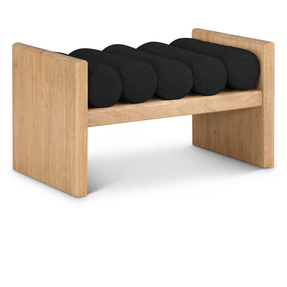 Meridian Furniture - Waverly Boucle Fabric Bench - Black
