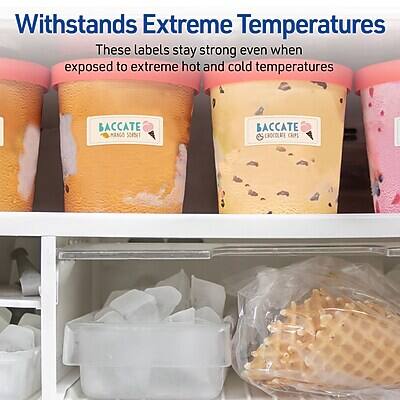 Withstands Extreme Temperatures  
These labels stay strong even when exposed to extreme hot and cold temperatures  

BACCATE  
BACCATE