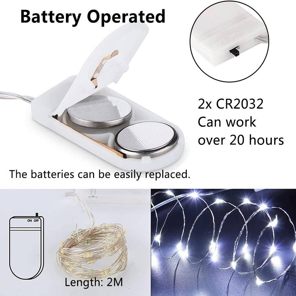 Battery Operated  
2x CR2032  
Can work over 20 hours  
The batteries can be easily replaced.  
Length: 2M