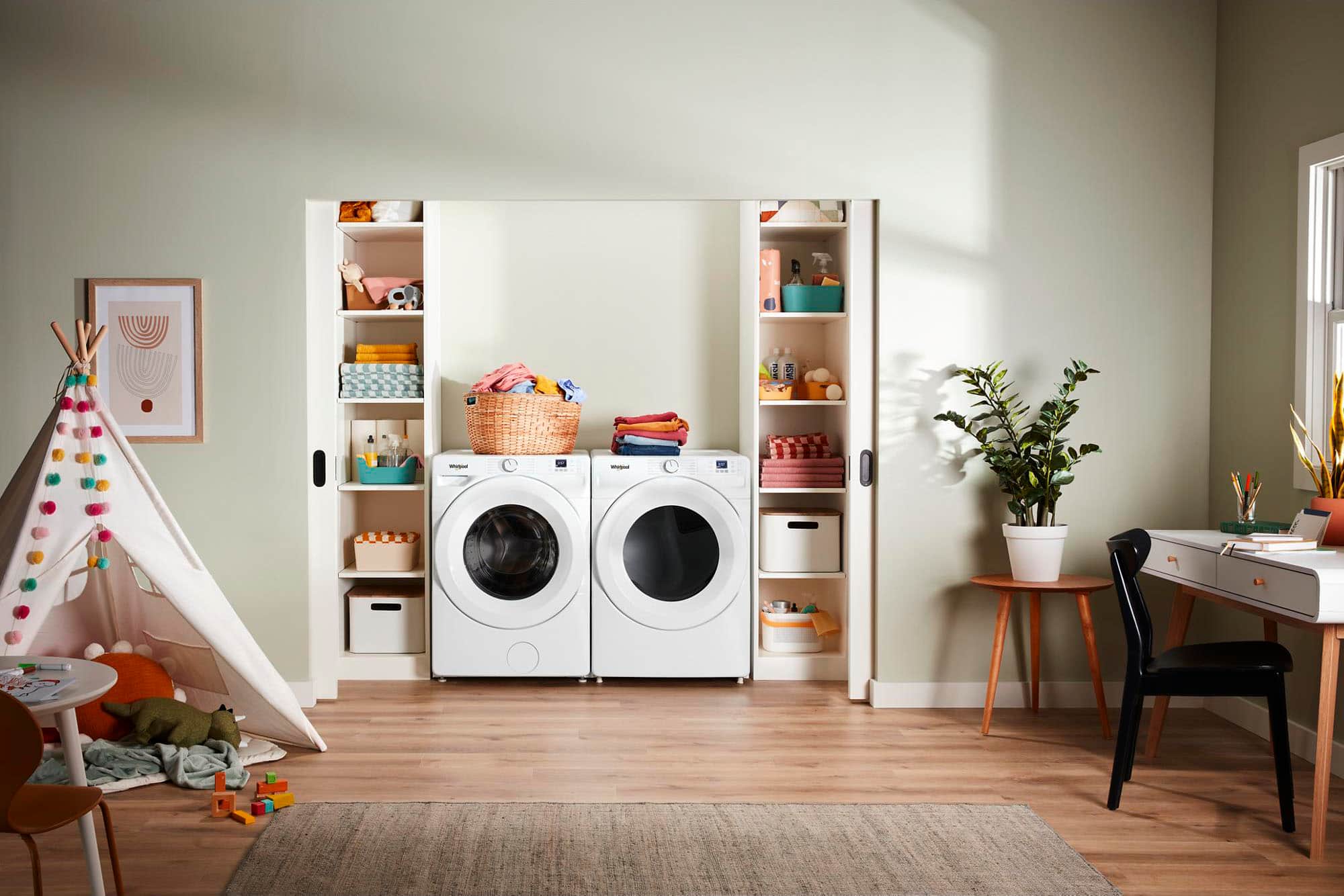 Alt View 13. Whirlpool - 4.5 Cu. Ft. High Efficiency Front Load Washer with Tumble Fresh Option - White.