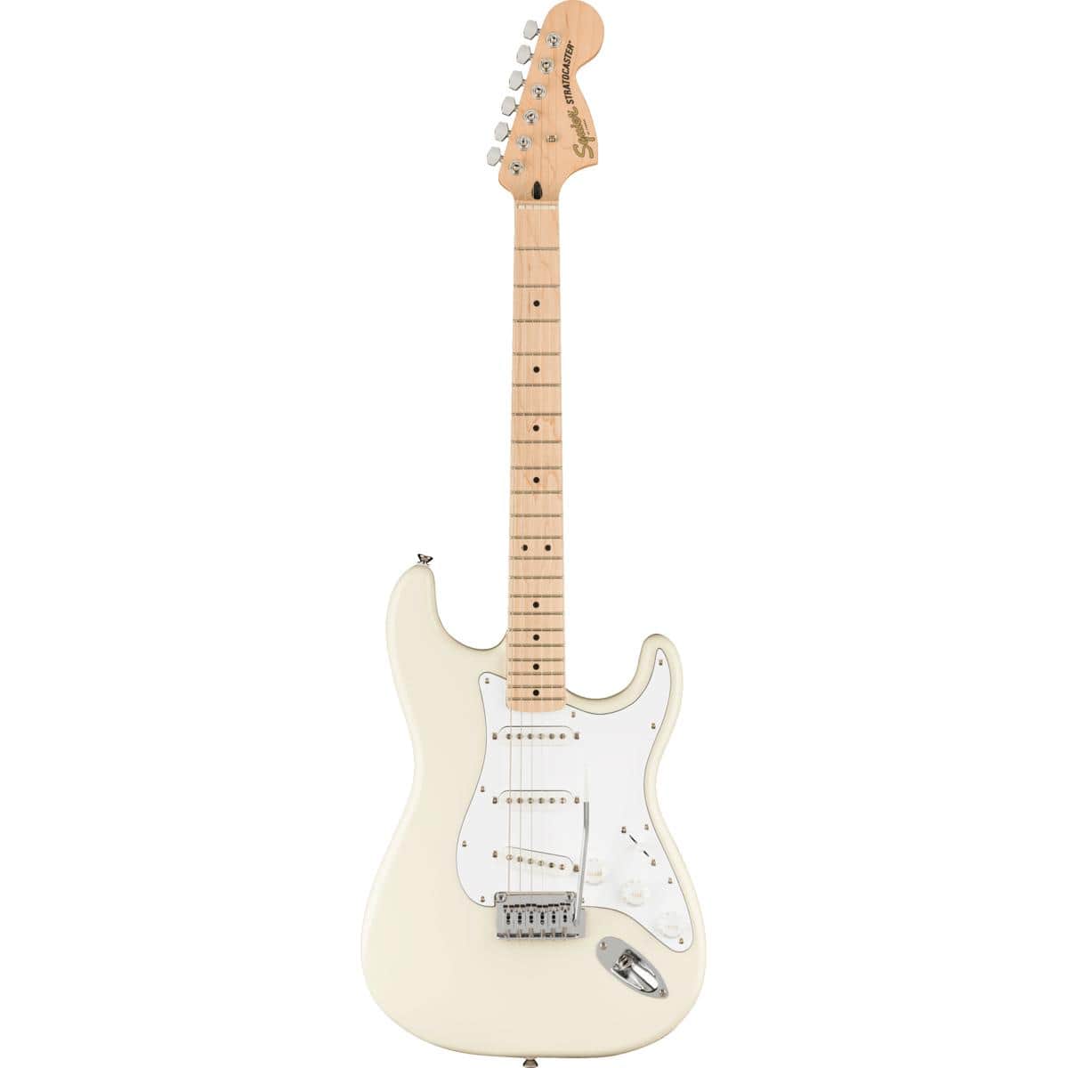 Squier - Affinity Series Stratocaster Electric Guitar, Maple Fingerboard, Olympic White