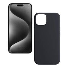 Qixxronics - Phone Cover for iPhone 14 Pro Silicone Case Shockproof Slim Design Phone Case Cover - Black
