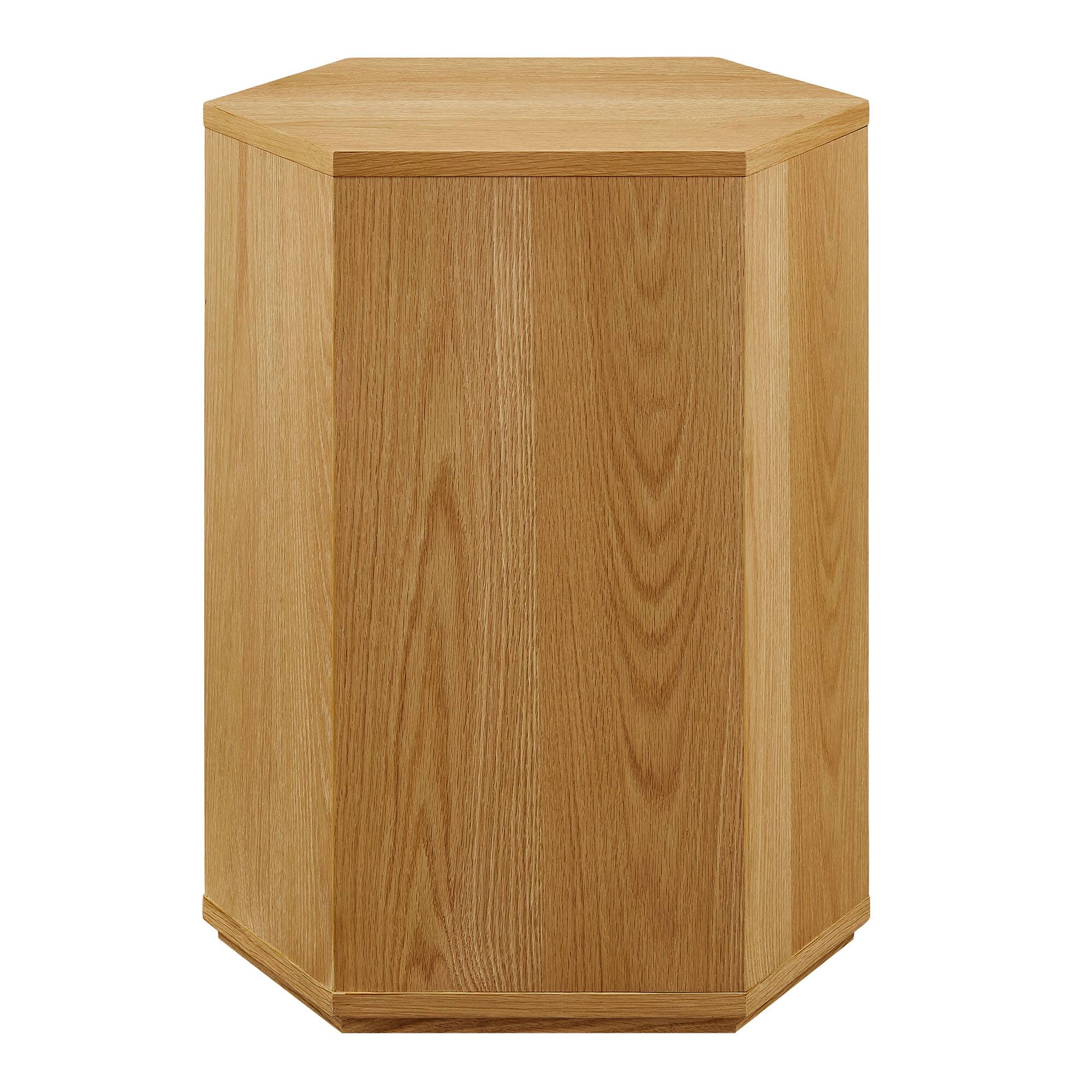 Alt View 3. Modway - Kade Faceted Wood Side Table by Modway - Natural.