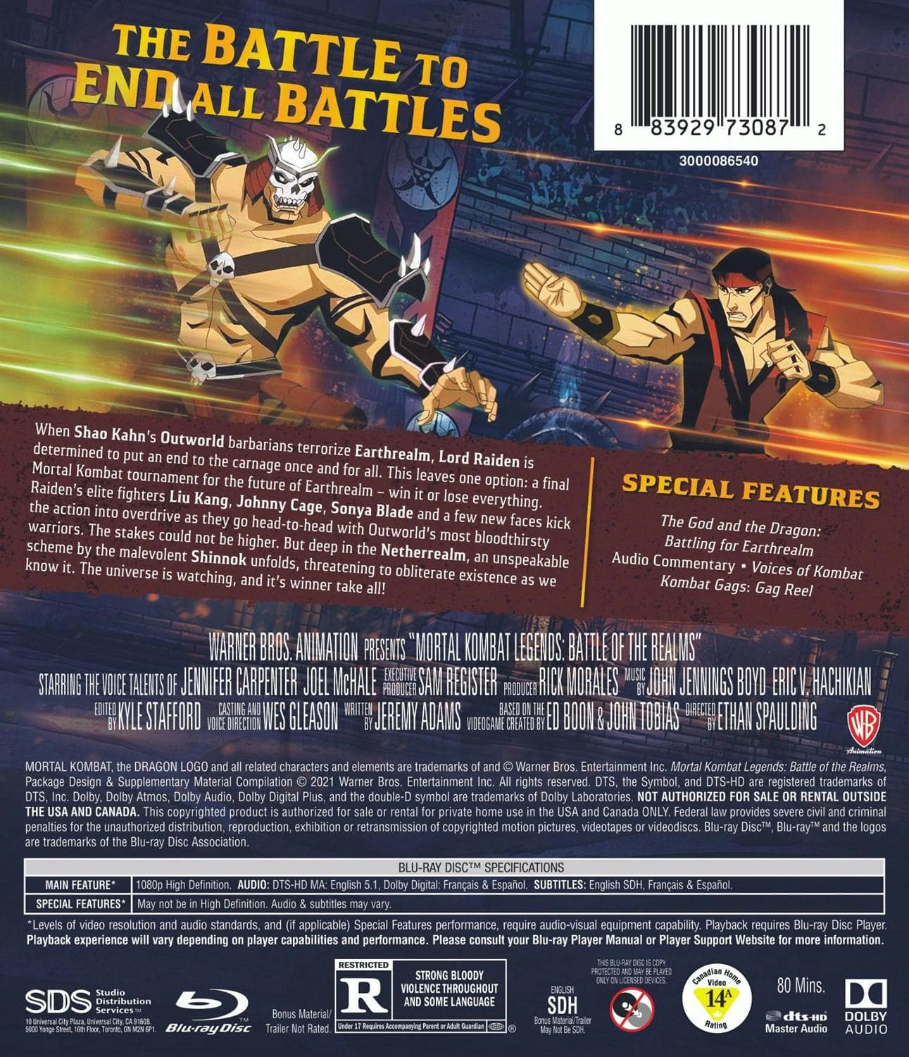 Mortal Kombat Legends: Battle of the Realms [Blu ray] [Standard
