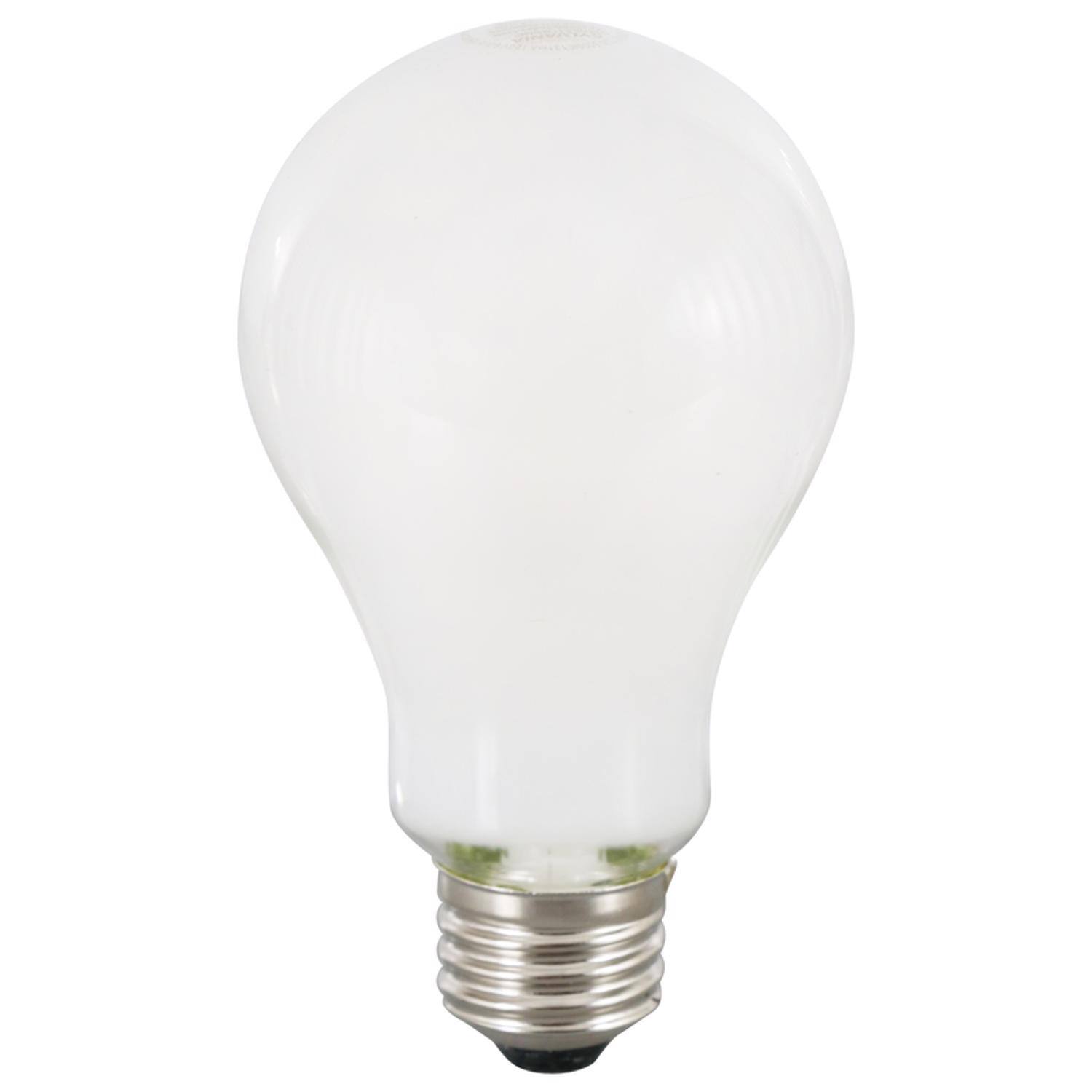 Angle. Sylvania - Sylvania TruWave A19 E26 (Medium) LED Bulb Soft White 60 Watt Equivalence 4 pk.