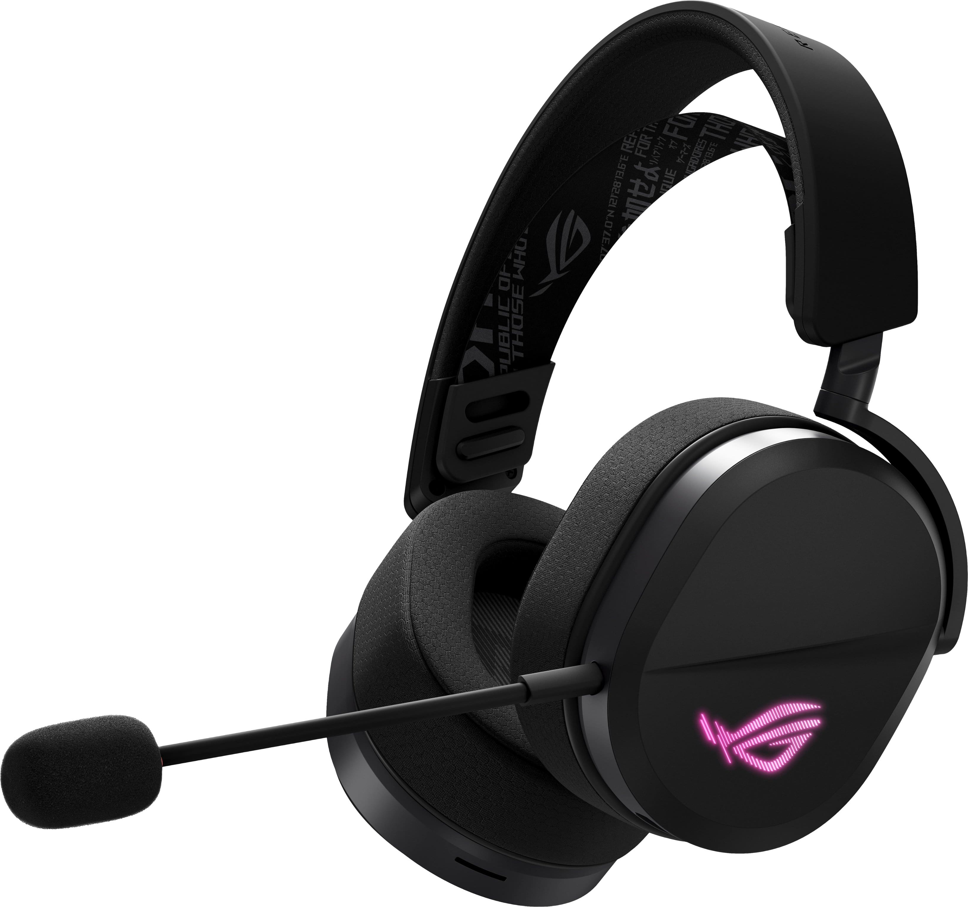 ASUS - ROG Pelta Wireless Gaming Headset for PC/Mac, PS5, PS4 and Switch - Black - Front_Zoom