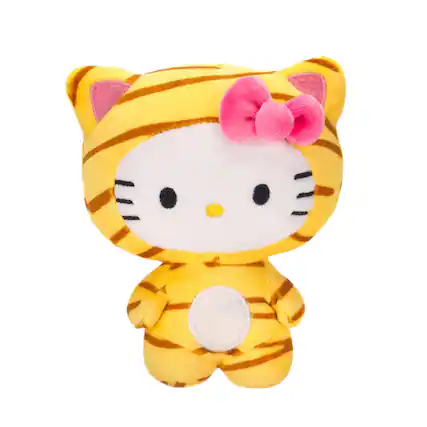 Front. Hello Kitty - Sanrio Hello Kitty Animal Disguise 7 Inch Plush | Tiger - Orange.