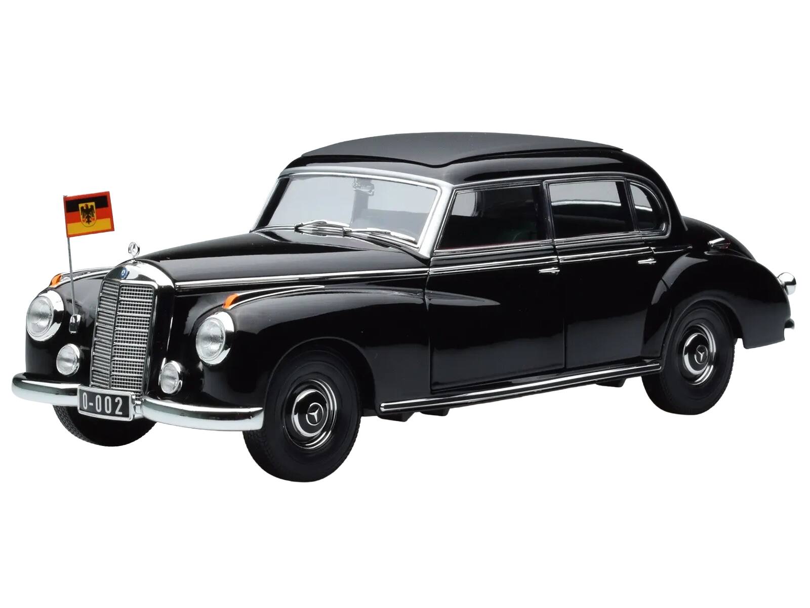 Alt View 1. Norev - 1955 Mercedes-Benz 300 Black "German Chancellor Konrad Adenauer" 1/18 Diecast Model Car by Norev.