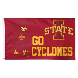 WinCraft - Iowa State Cyclones 3' x 5' Single-Sided Deluxe Mascot Flag - Multicolor