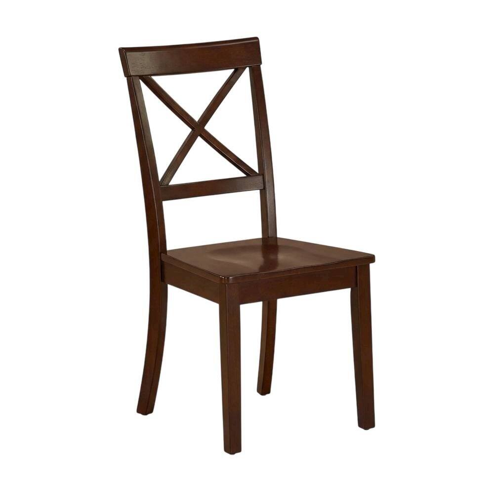 Angle. East West Furniture - Dining Chair Mahogany - Brown.