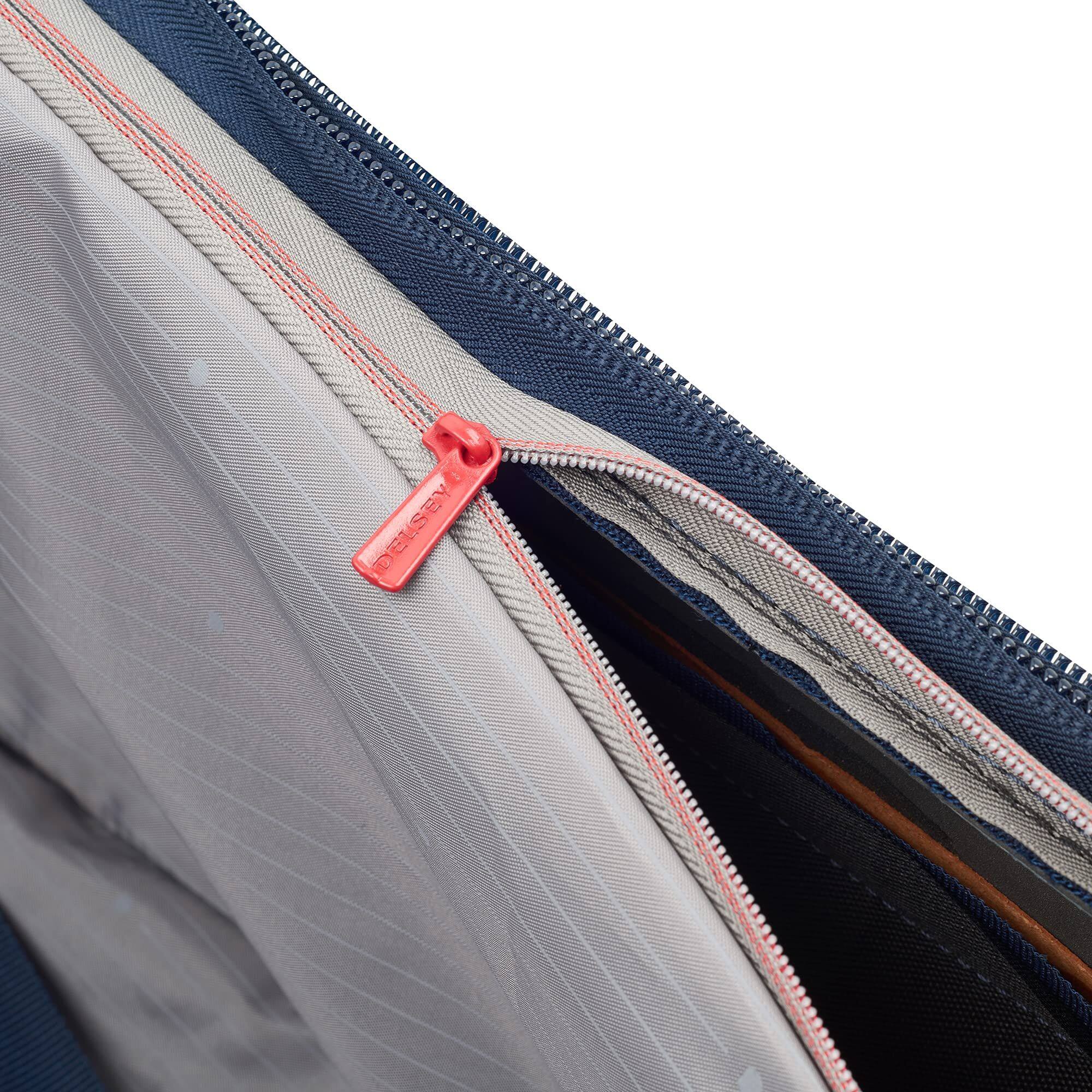 Alt View 5. Delsey - Helium DLX 3-Piece Set (20/25/29) Softside Expandable Luggage with Spinner Wheels - Navy Blue.