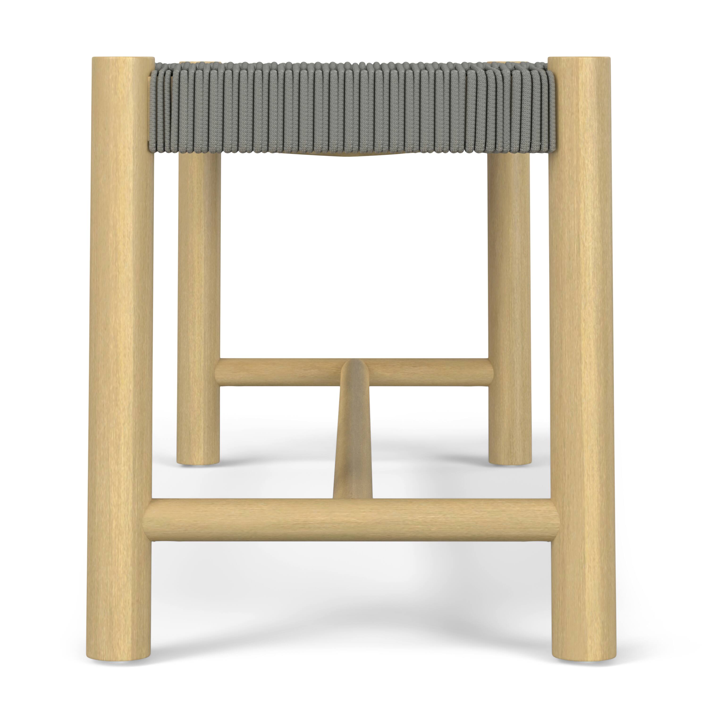 Alt View 1. Simpli Home - Dahlia SOLID ACACIA WOOD 18 inch x 46 inch Contemporary Outdoor Indoor Bench in Grey - Grey.