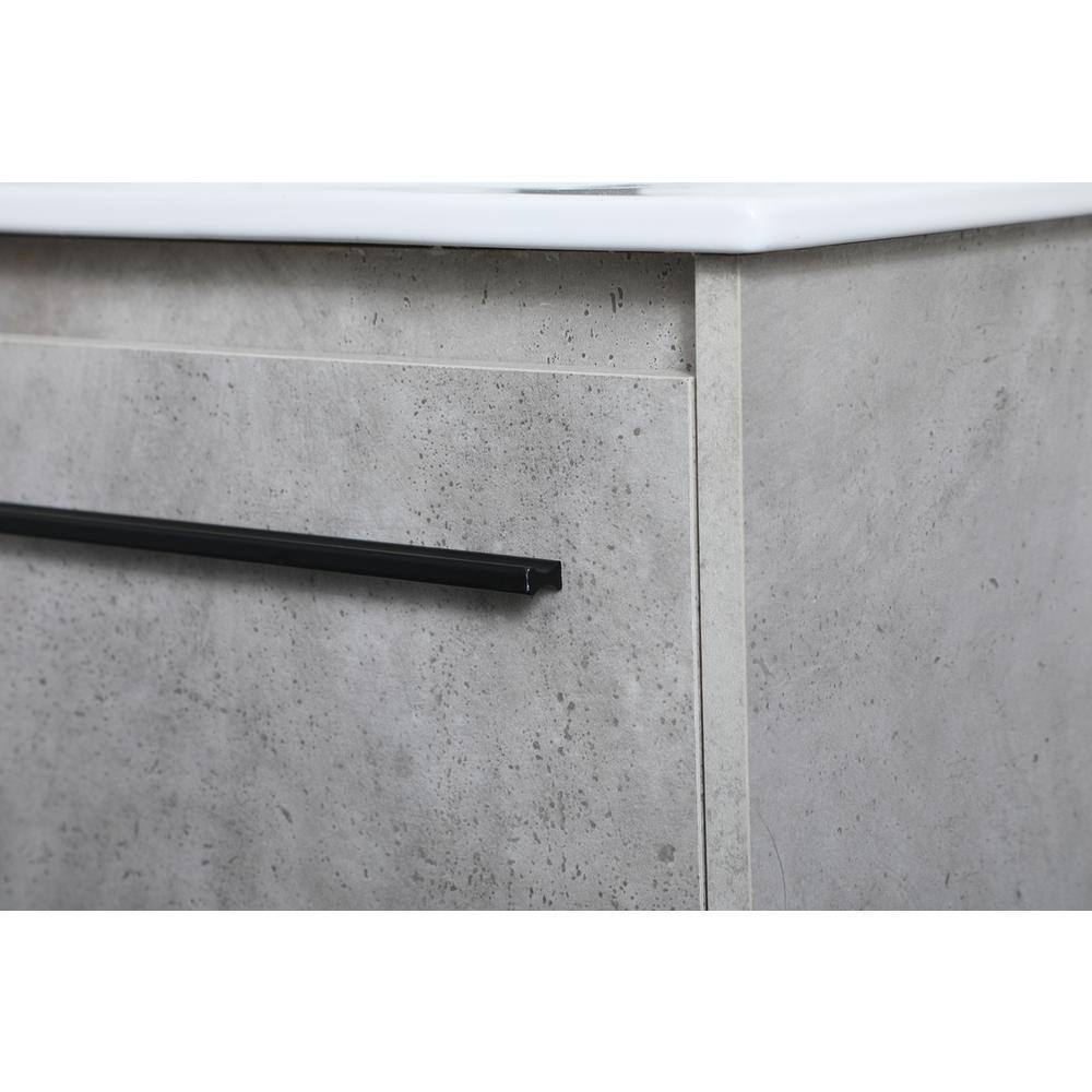 Alt View 6. Elegant Kitchen and Bath - 30 inch Single Bathroom Vanity in Concrete Grey - Concrete Grey.