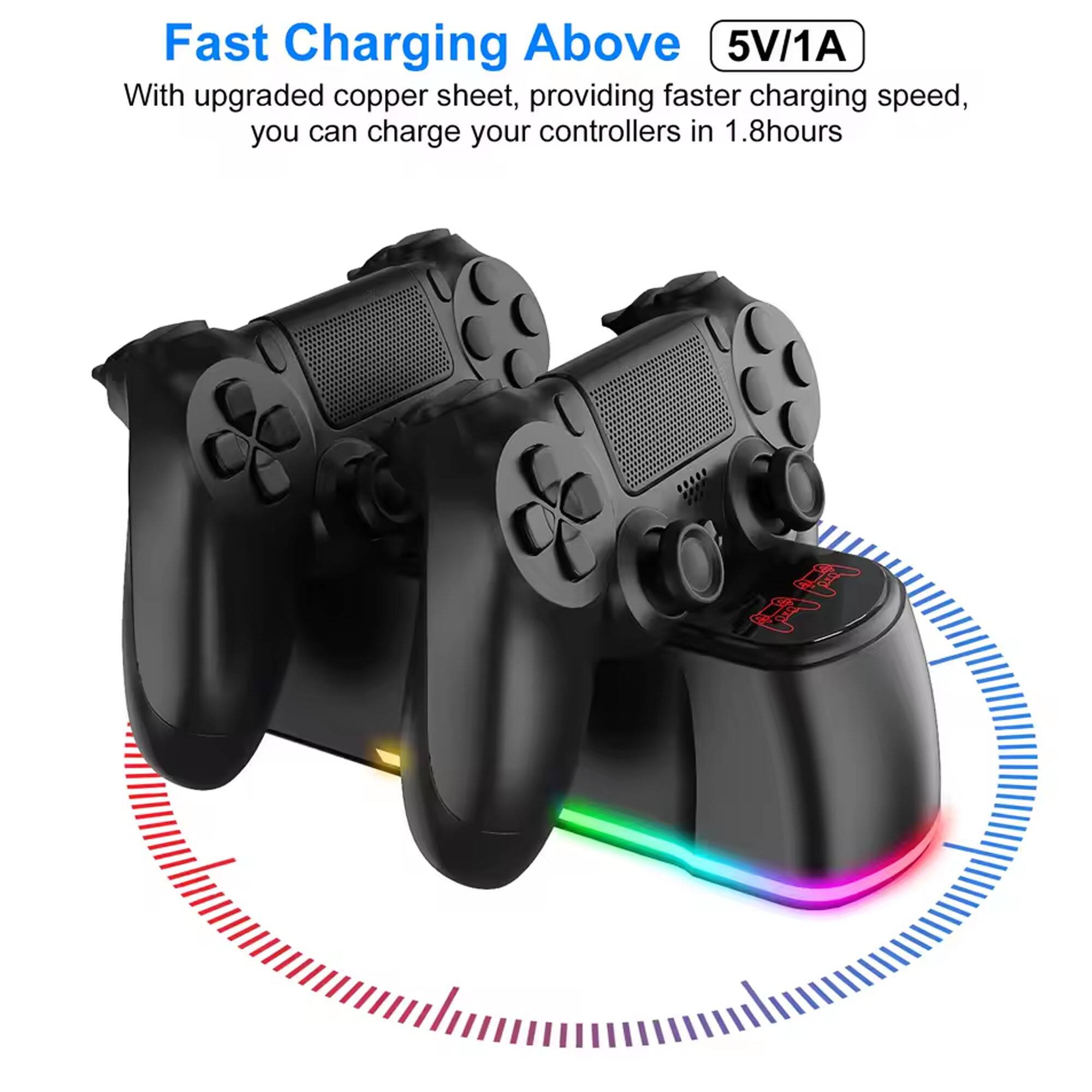 Fast Charging Above 5V/1A

With upgraded copper sheet, providing faster charging speed, you can charge your controllers in 1.8 hours