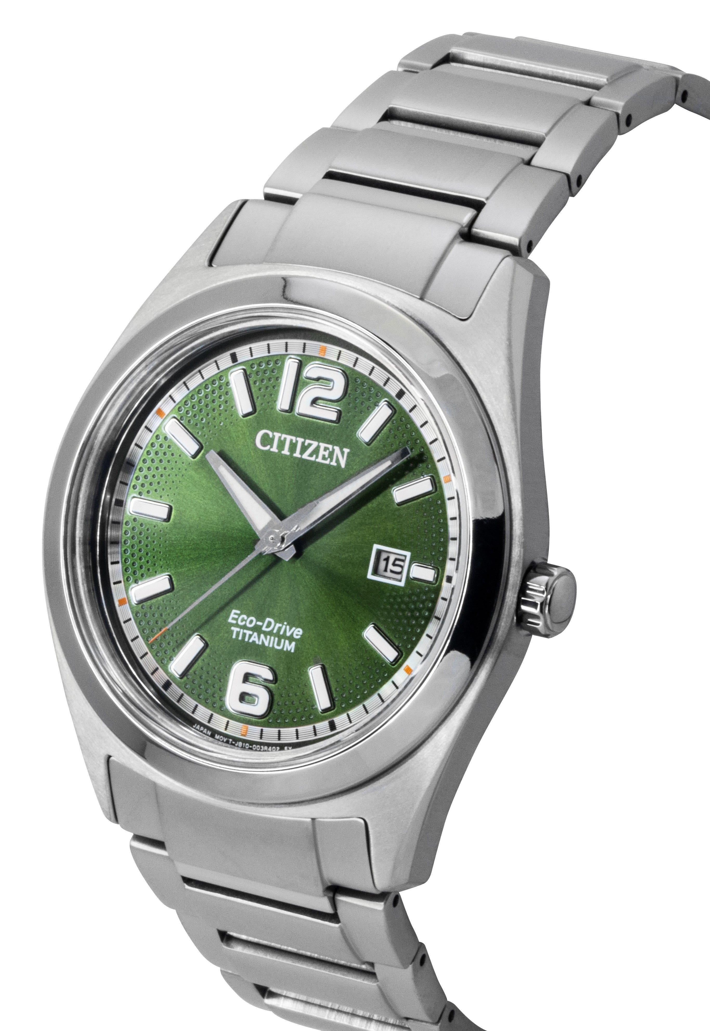 Citizen Eco Drive Super Titanium Dial AW1641 81X Men's Watch Green