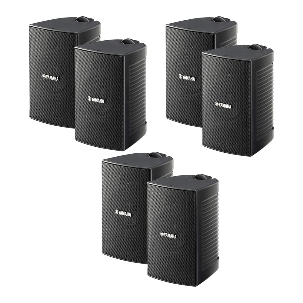 Yamaha - NS-AW194 All-Weather Outdoor Speakers Bundle - 6 Pack - Black