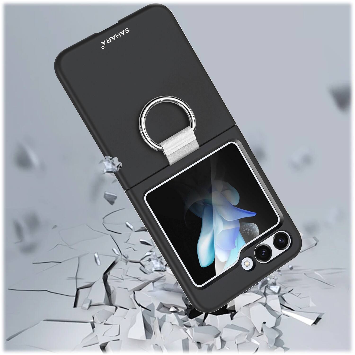 Alt View 14. SaharaCase - Venture Series Ring Case for Samsung Galaxy Z Flip6 - Scorpion Black.