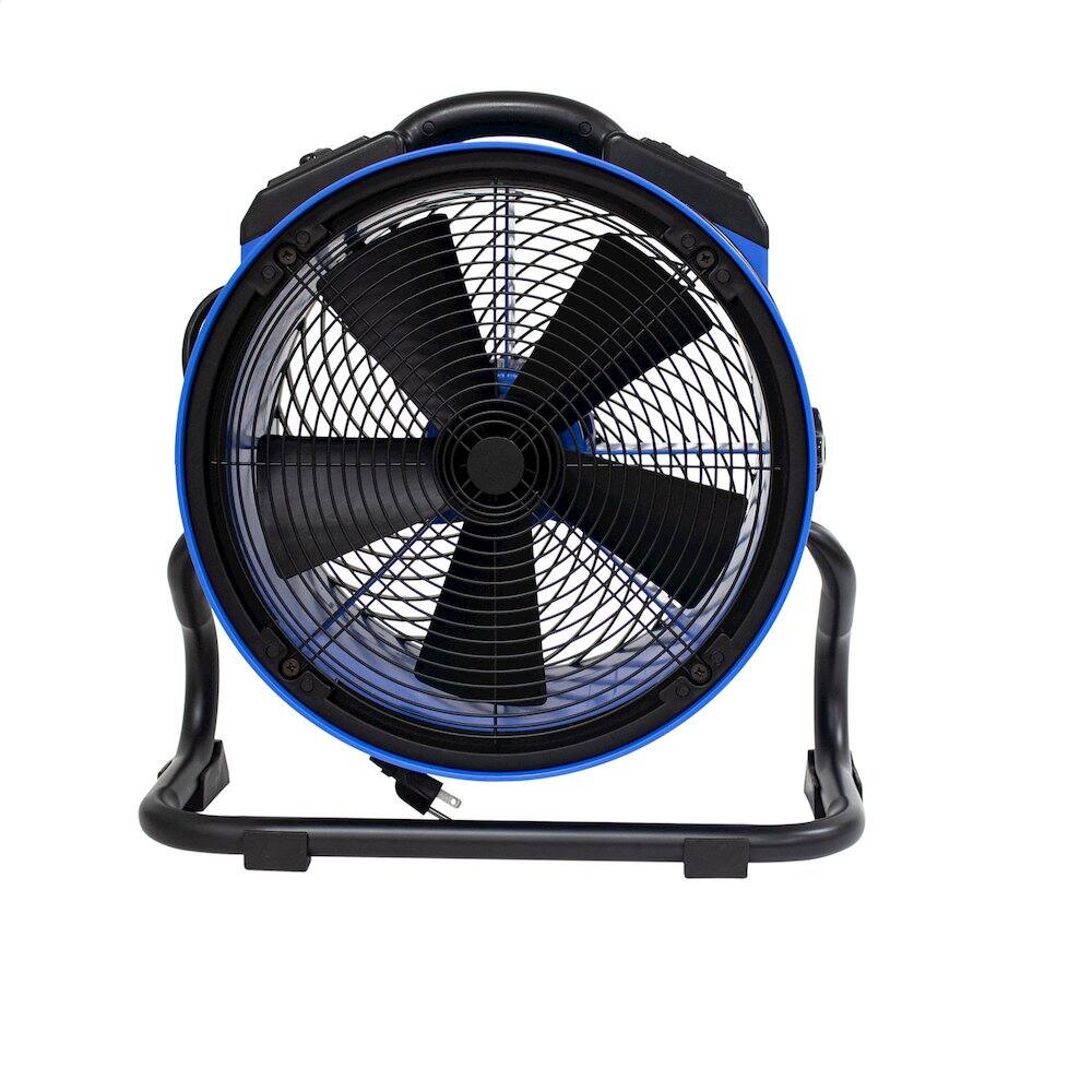 Angle. XPOWER - 4 Speed Industrial Axial Air Mover, Blower, Fan - Blue.