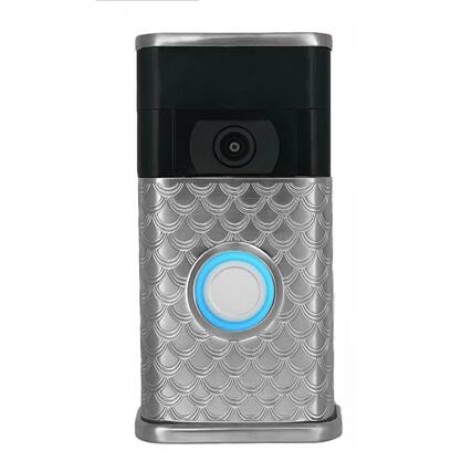 Front. Michael Healy - Scales Video Doorbell Cover (Ring 2nd Gen) - Nickel Silver.