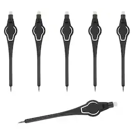 Unique Bargains - 2H Pencils, 6pcs Golf Scoring Pencils w/ Eraser Plastic Bulk for Sport Games, Meeting, Office, 12.5CM - Black