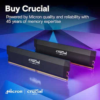 Crucial Pro Overclocking 32GB (2x16GB) DDR5 6000MHz C36 UDIMM Crucial Pro Overclocking 32GB (2x16GB) DDR5 6000MHz C36 UDIMM