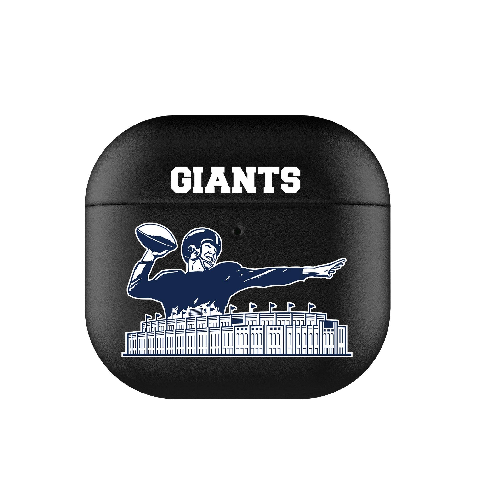Front. Keyscaper - New York Giants New York Giants Insignia AirPods 4th Generation Case Cover - No Size - Black.