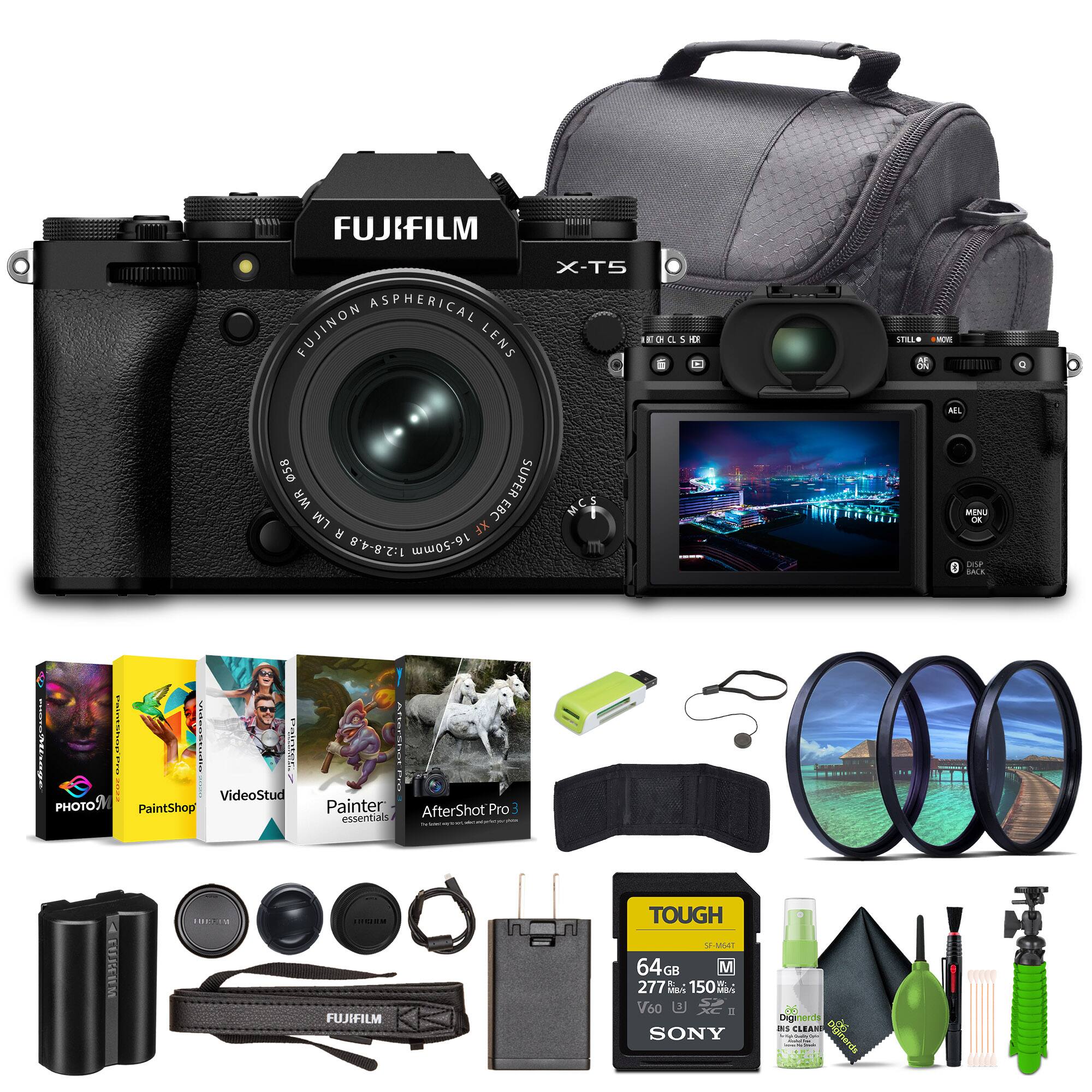 Fujifilm - X-T5 Mirrorless Camera With XF 16-50mm f/2.8-4.8 Lens Kit Bundle - Black price history on PriceWatchPro