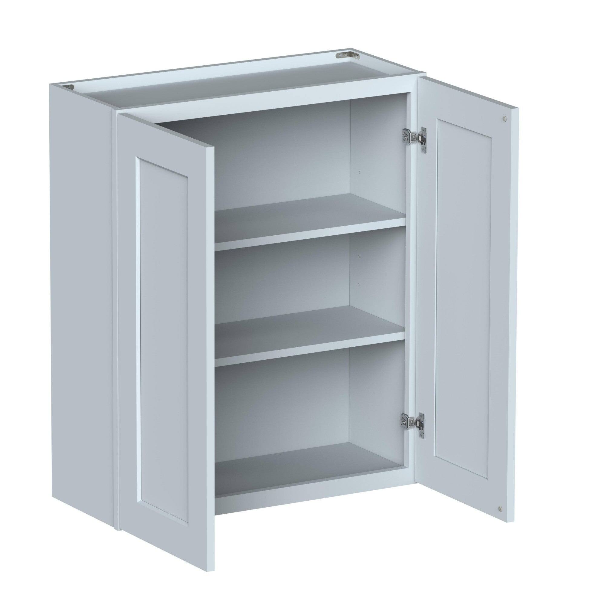 Alt View 2. Boyel Living - 30in.W x12in.D x36in.H Dove Gray WALL CABINET Fully assembled Cabinet With Two HDF Doors - Gray.