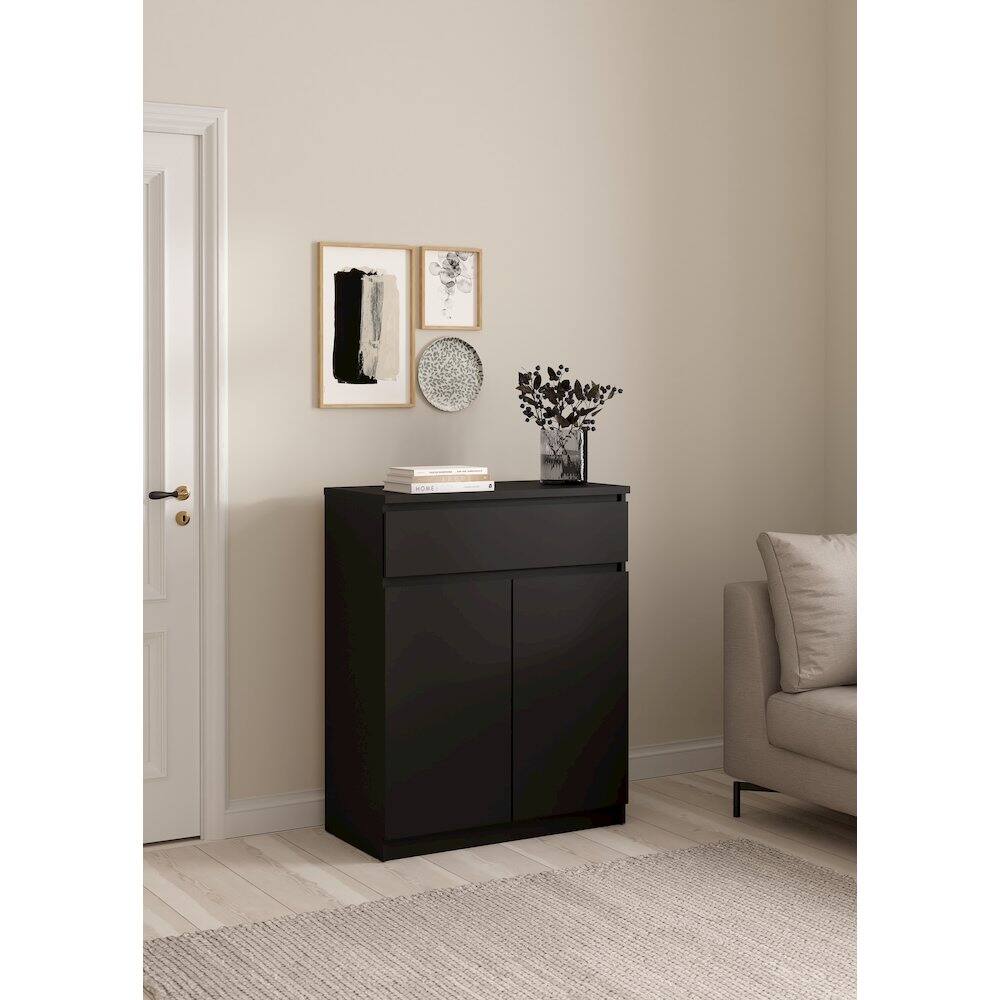 Alt View 5. Tvilum - Scottsdale 1 Drawer, 2 Door Sideboard Matte - Black.