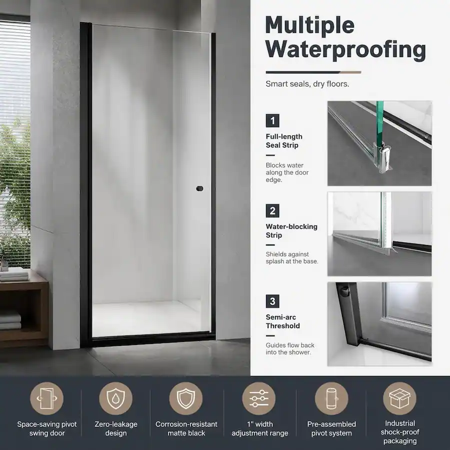 Gate Entry System Flow Example RYHNUYNE 24 In W X 72 In H Semi Frameless Circular Pivot Shower Door, 1 ...