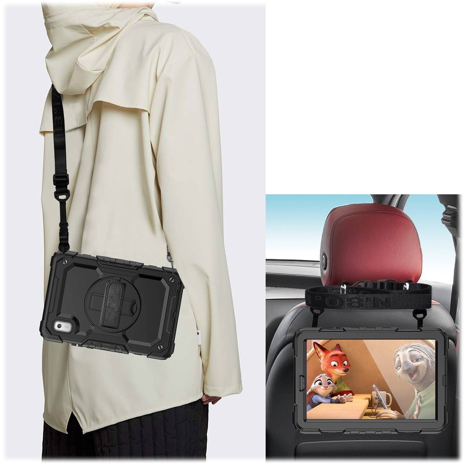 Alt View 18. SaharaCase - DEFENSE Series Case for Lenovo Tab M9 - Black.