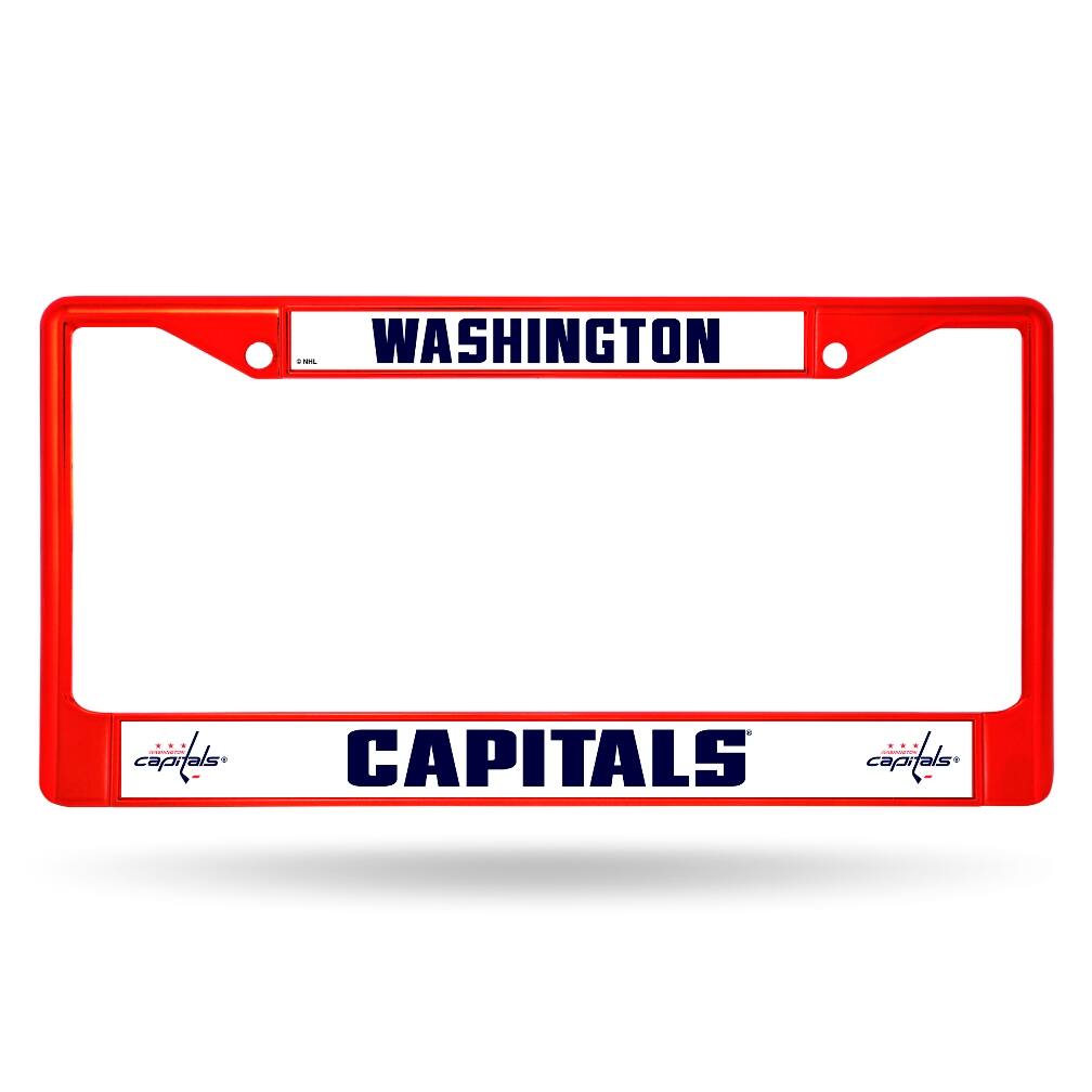 Washington Capitals Chrome Metal (Red Painted) License Plate Frame