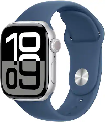 Apple Watch Series 10 (GPS+Cellular) 42mm Aluminum Case with Denim
