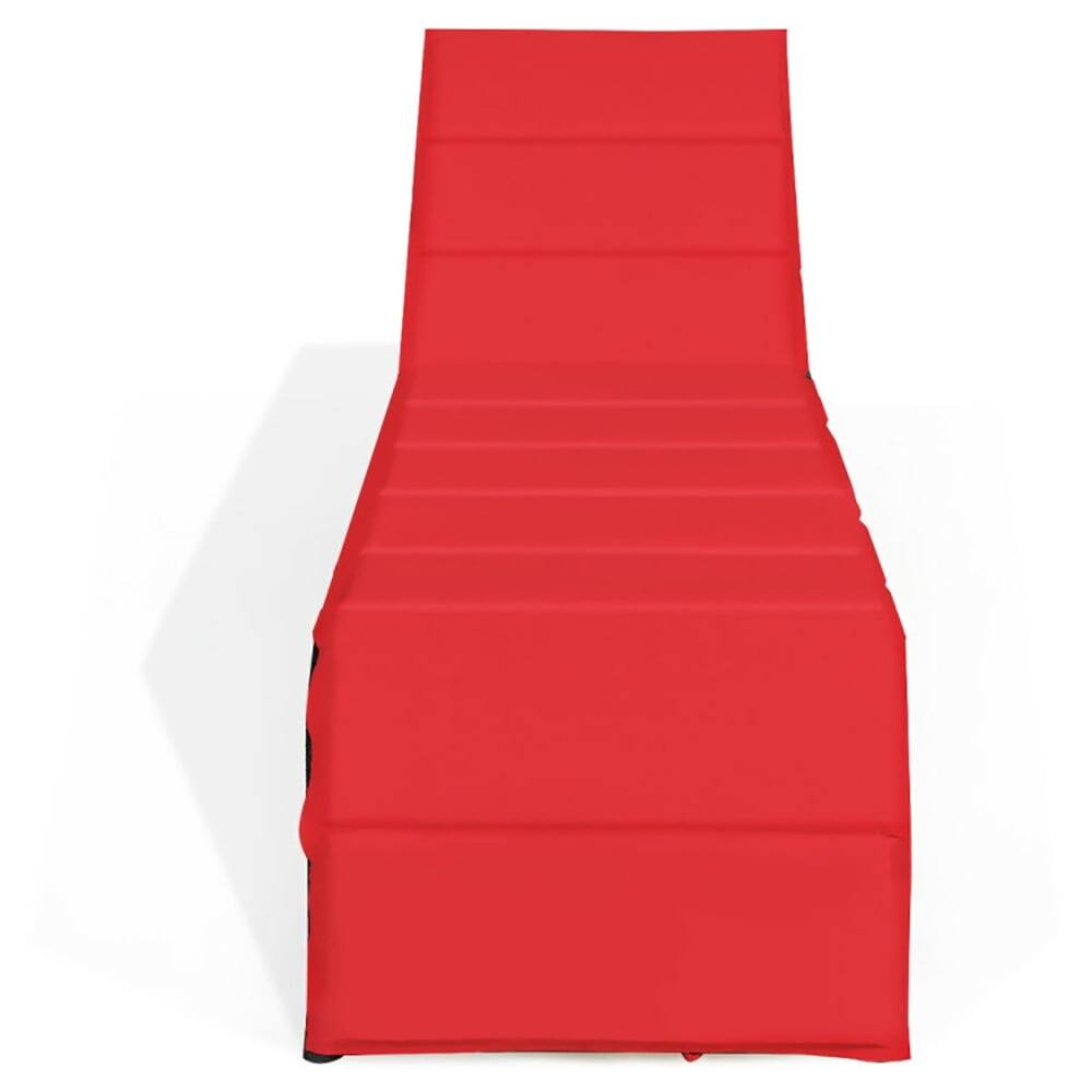 Alt View 5. Kadyn - Outdoor Chaise Lounge Chair, Patio Rattan Lounge Chair Back Adjustable Chaise Recliner - Red.