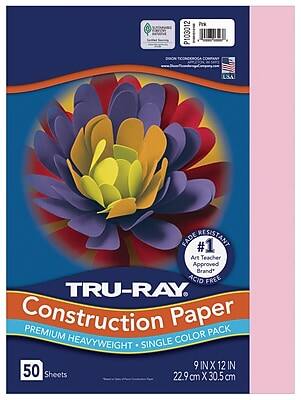 P103012  
Prk UXA  
FADE RESISTANT #1  
Art Teacher Approved Brand*  
ACID FREE  
TRU-RAY Construction Paper  
PACK  
PREMIUM COLOR  
HEAVYWEIGHT  
SINGLE  
9 IN X 12 IN  
50 Sheets  
22.9 cm x 30.5 cm