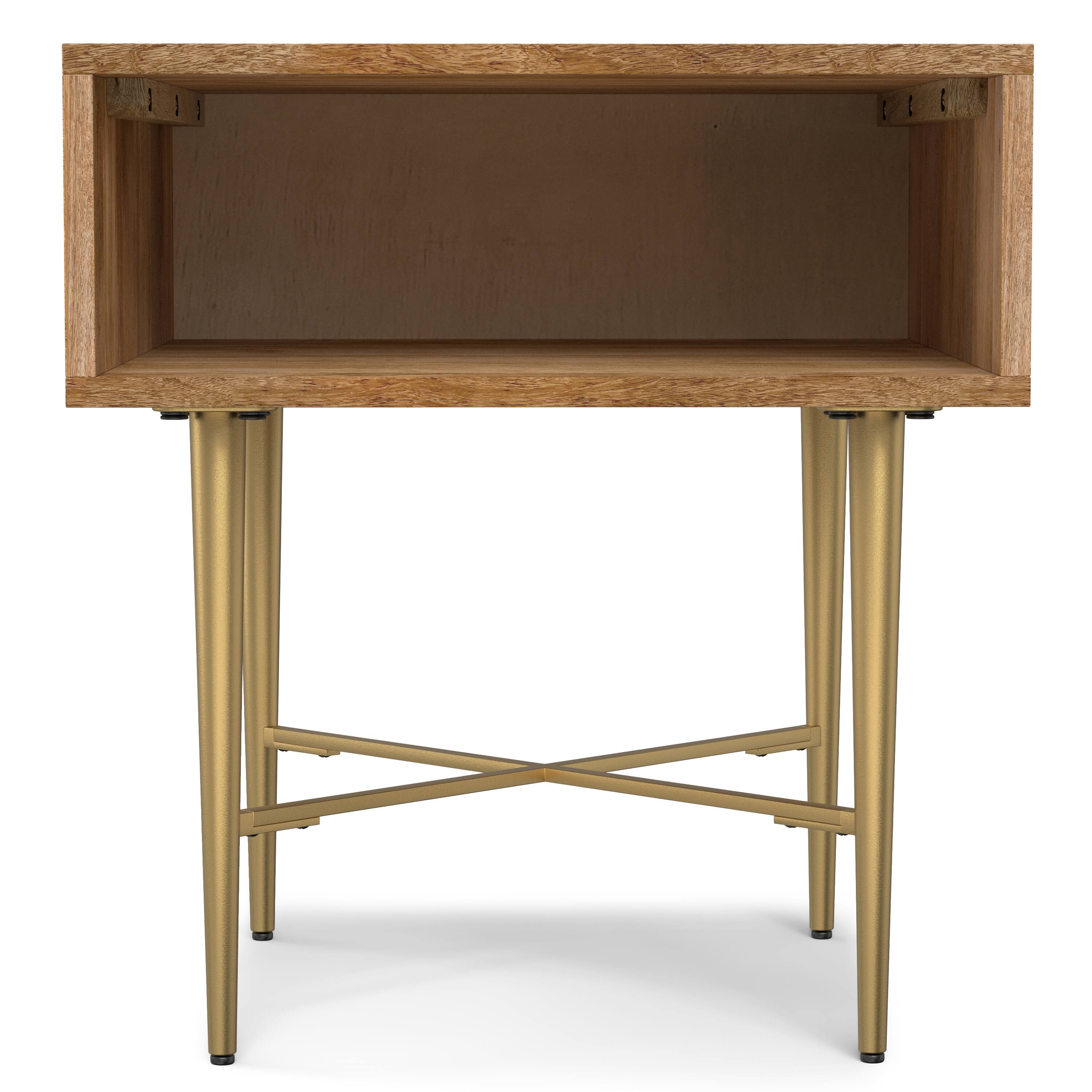 Left. Simpli Home - Fallon SOLID MANGO WOOD 20 inch Wide Square Contemporary End Table in Natural - Natural.