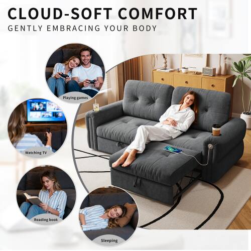 CLOUD-SOFT COMFORT GENTLY EMBRACING YOUR BODY

Playing games  
Watching TV  
Reading book  
Sleeping