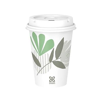 Alt View 2. Dixie - Pathways Paper Hot Cups, 12 oz., 50/Pack - White.